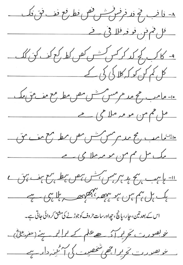 Urdu Handwriting Worksheets For Adults
