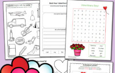 Valentine Worksheets For Kindergarten And First Grade Mamas Learning