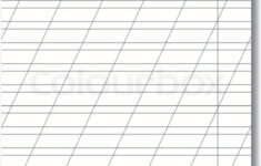 Vector Opened Realistic School Cursive Writing Worksheet With Red