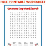 Veterans Day Word Search Veterans Day Activities Free Printable