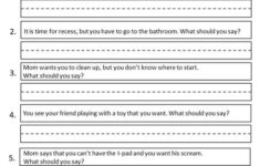 What Should You Say Writing Skills Autism Worksheets Therapy