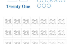 Worksheet On Number 21 Number 21 Tracing Worksheets Free Printable