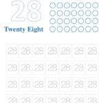 Worksheet On Number 28 Free Printable Number 28 Writing Counting