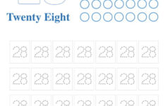 Worksheet On Number 28 Free Printable Number 28 Writing Counting