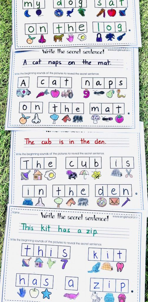 Write A Sentence Worksheets For Kindergarten FREE Www englishsafari in 