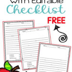Writing Paper With Editable Writing Checklist In 2020 Writing