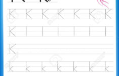 Writing Practice Letter K Printable Worksheet With Clip Art Writing