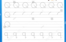 Writing Practice Letter Q Printable Worksheet With Clip Art For