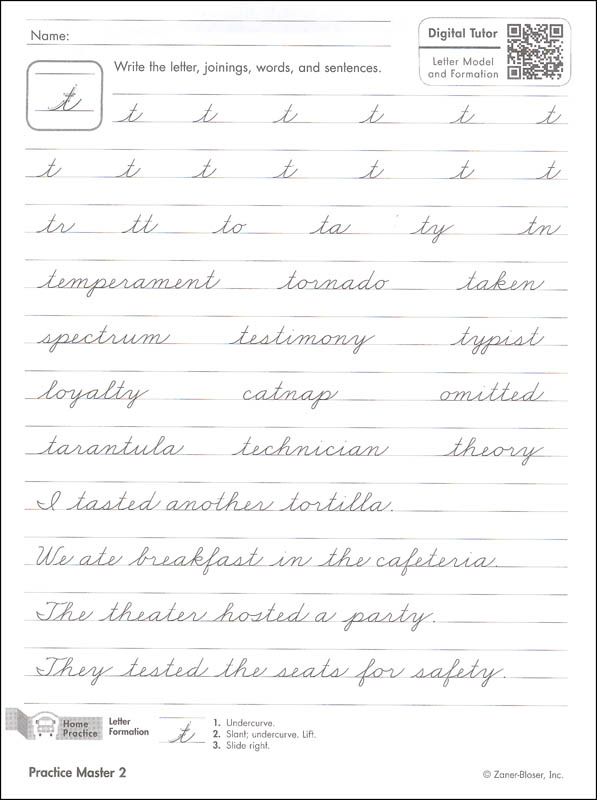 Zaner Bloser Handwriting Grade 6 Homeschool Bundle Student Edition 