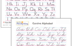 Zaner Bloser Manuscript Cursive Card Zaner Bloser